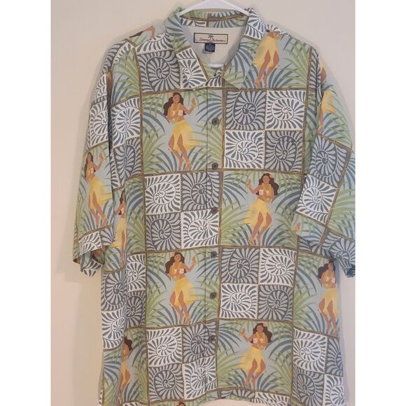 Tommy Bahama  Dancing Hula Ladies shirt Size XL - Picture 4 of 4
